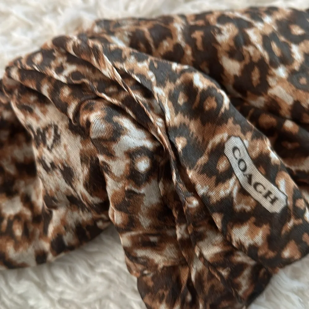 Coach Brown and Black Leopard Print Wrap